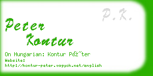 peter kontur business card